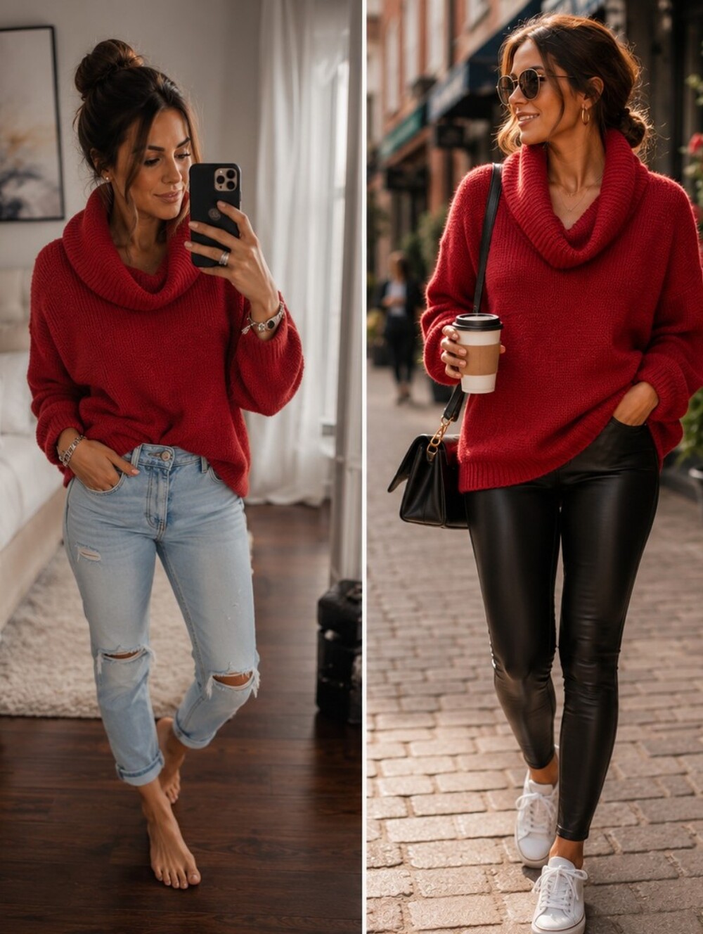 EXPRESS TURTLENECK RED SWEATER